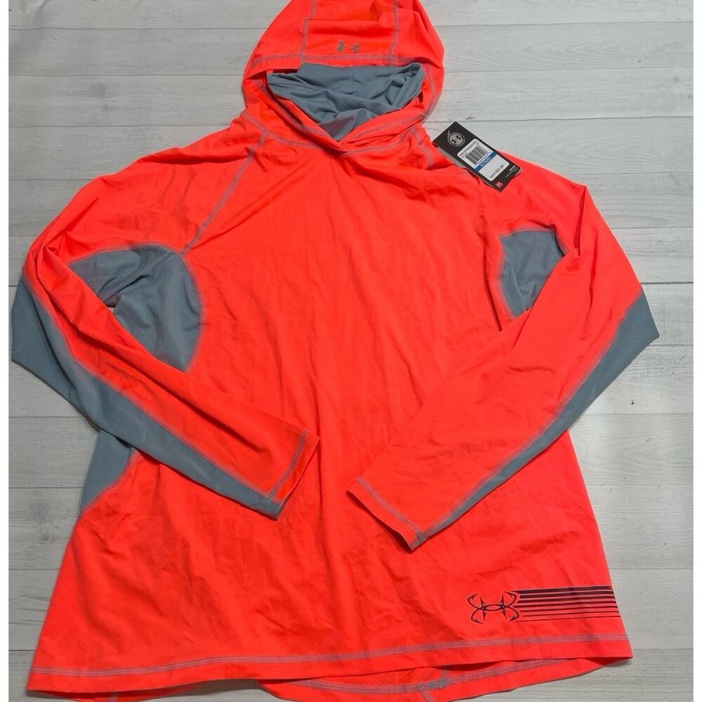 Under Armour womens hooded shirt with neck‎ face cover XL NEW